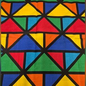 Colorful Geometric Triangle Fabric 50x44in Princess Fabrics